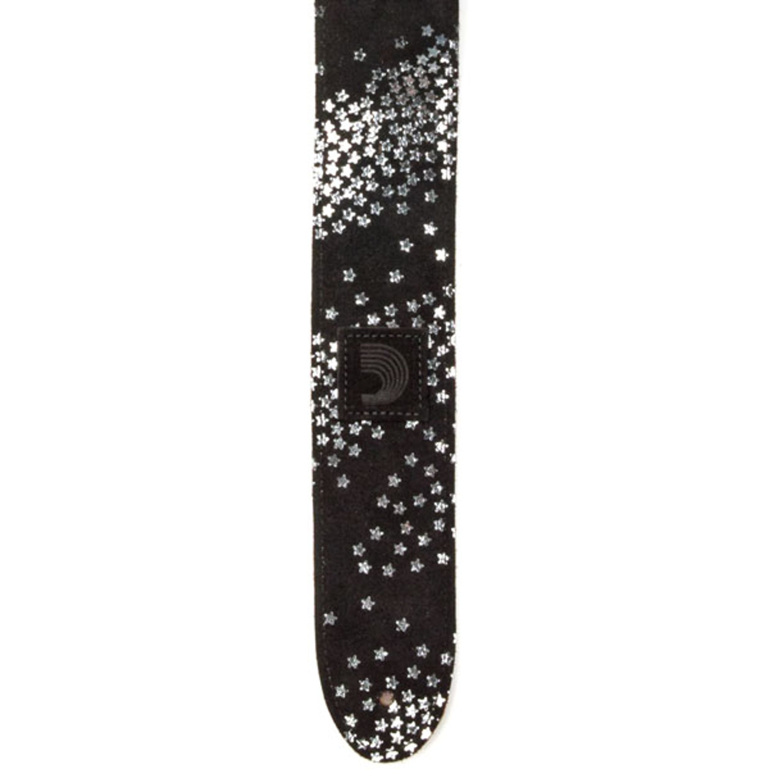 D'Addario Accessories Planet Waves 20SD02 2-Inch Suede with Silver Screened Star Print - Image 3