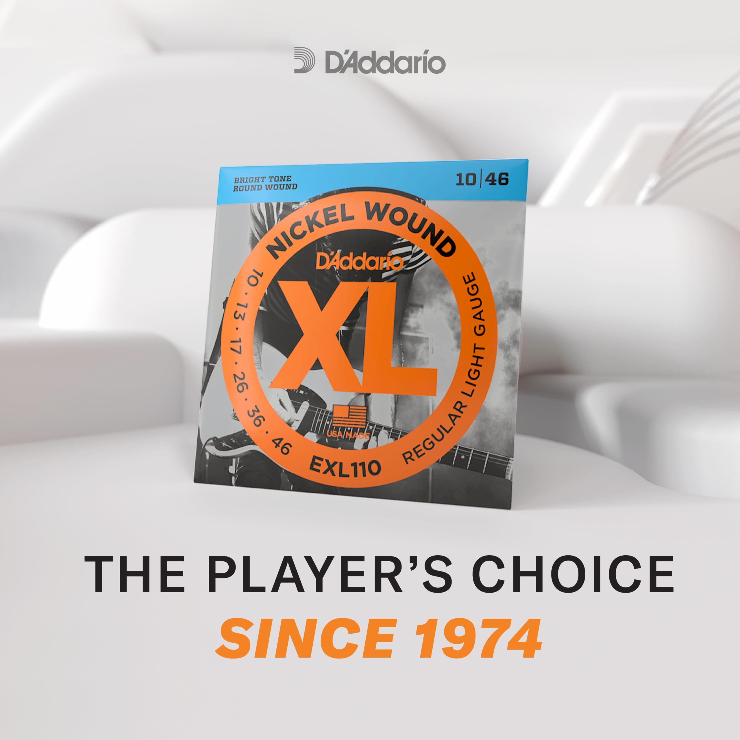 D'Addario Electric Guitar Strings, XL Nickel, EXL110-3D, Regular Light Gauge 10-46, 6-String Set, Pack of 3 - Image 3